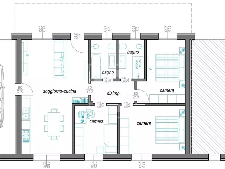 Immagine 5 di Appartamento in vendita  in via panoramica snc a Calvagese Della Riviera
