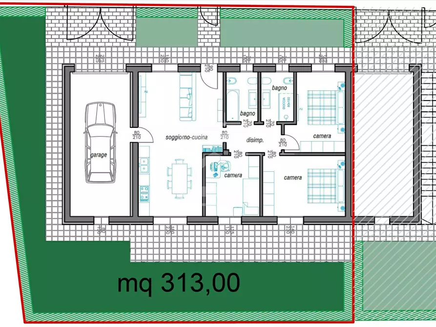 Immagine 3 di Appartamento in vendita  in via panoramica snc a Calvagese Della Riviera