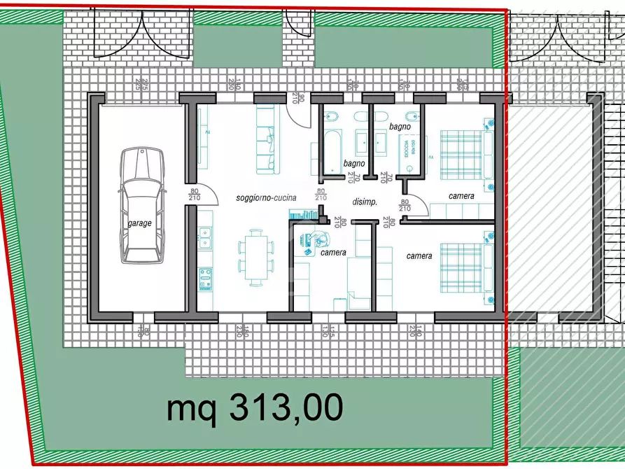 Immagine 11 di Appartamento in vendita  in via panoramica snc a Calvagese Della Riviera