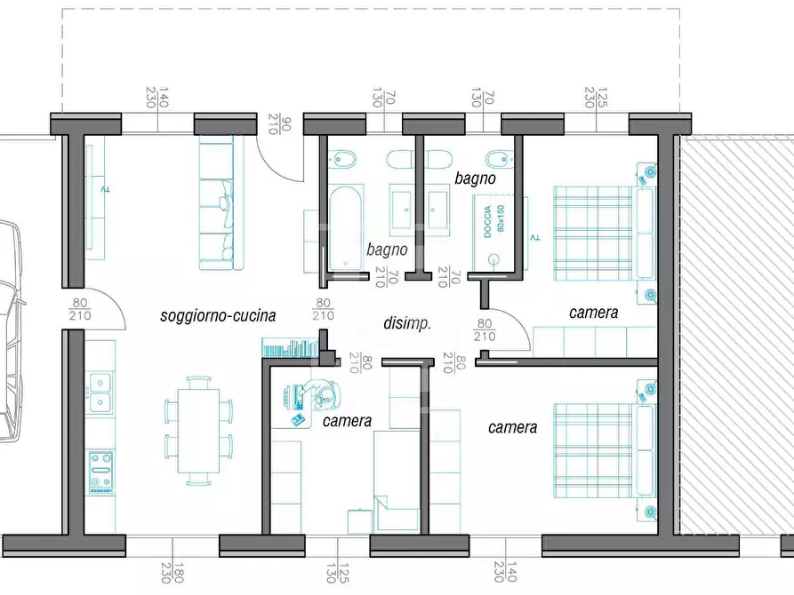 Immagine 12 di Appartamento in vendita  in via panoramica snc a Calvagese Della Riviera