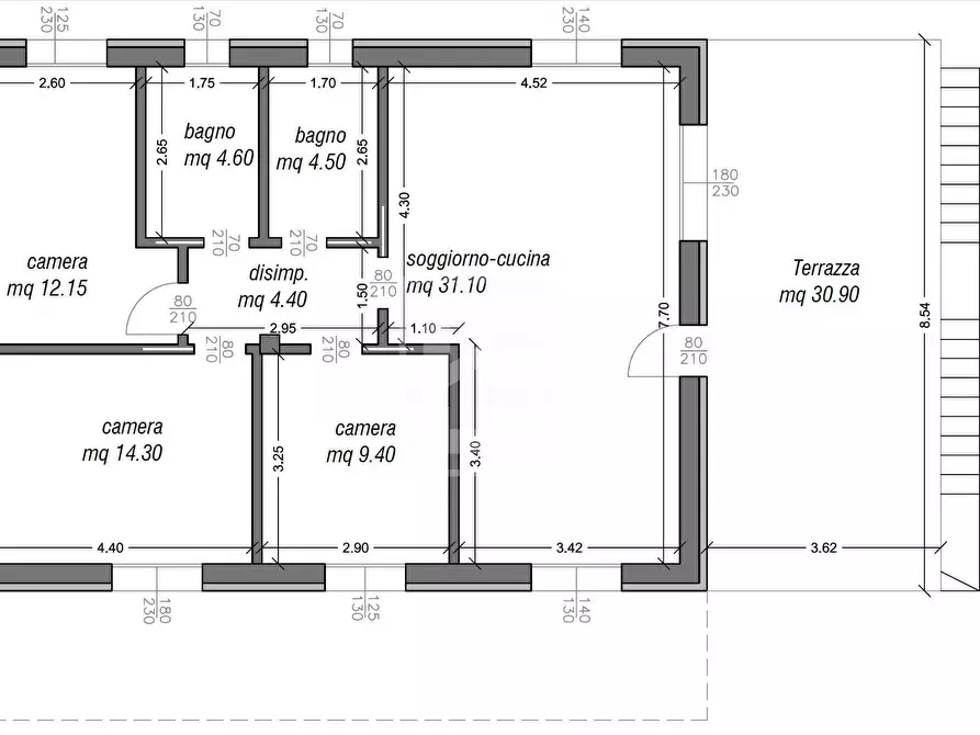Immagine 6 di Appartamento in vendita  in via panoramica snc a Calvagese Della Riviera