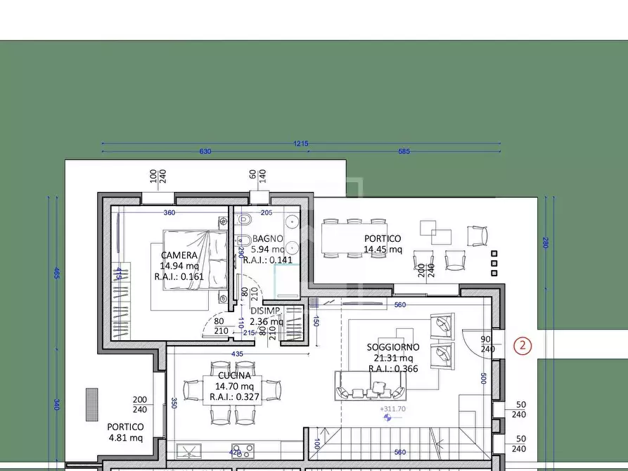 Immagine 5 di Casa semindipendente in vendita  in via delle valli a Muscoline