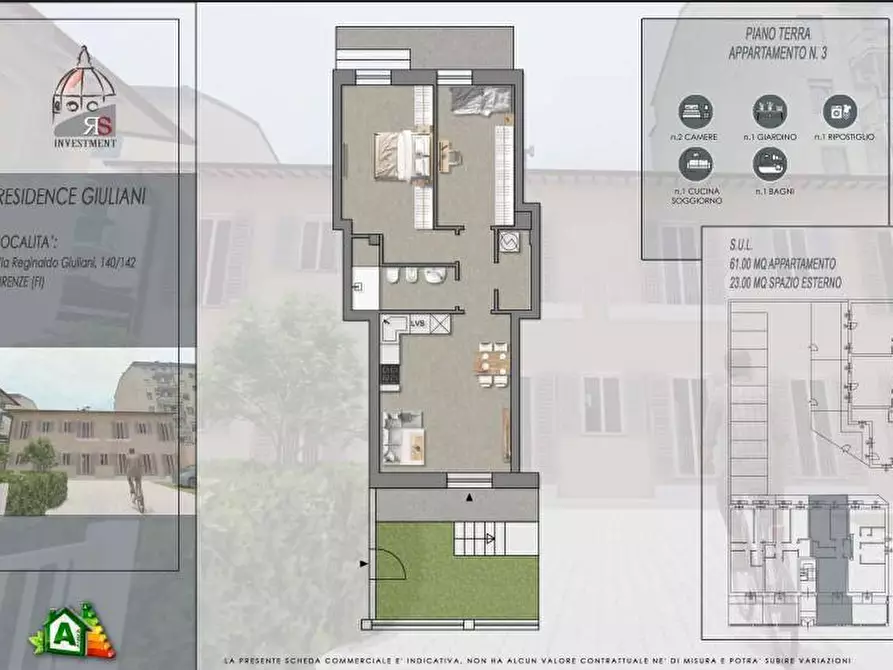 Immagine 1 di Appartamento in vendita  in Via Reginaldo Giuliani 140 a Firenze