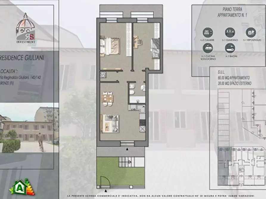 Immagine 2 di Appartamento in vendita  in Via Reginaldo Giuliani 140 a Firenze