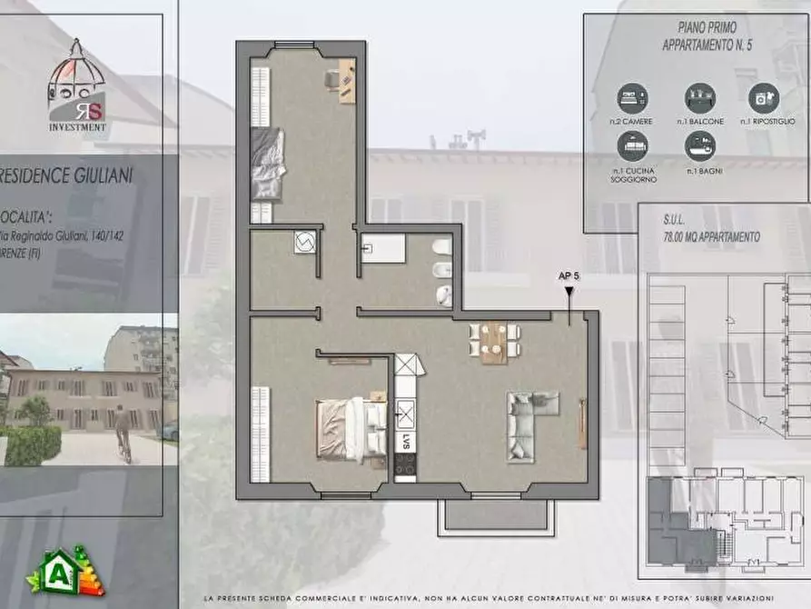 Immagine 5 di Appartamento in vendita  in Via Reginaldo Giuliani 140 a Firenze