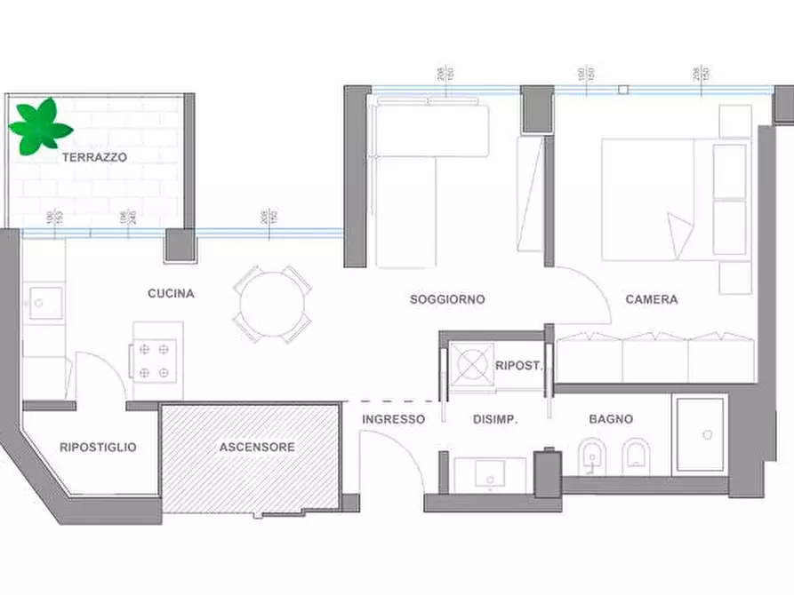 Immagine 24 di Appartamento in vendita  in Via Degli Albani a Bergamo