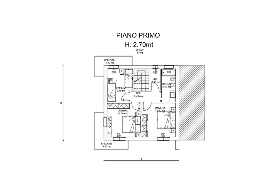 Immagine 4 di Villetta a schiera in vendita  a Monteprandone