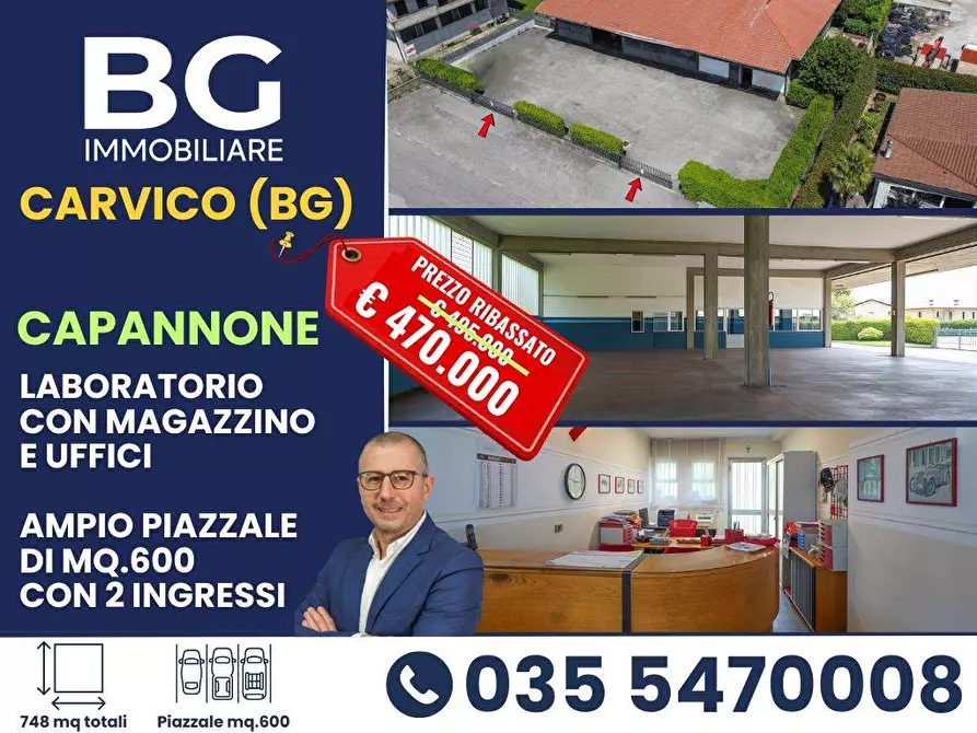 Immagine 1 di Capannone industriale in vendita  in DONIZETTI 7 a Carvico