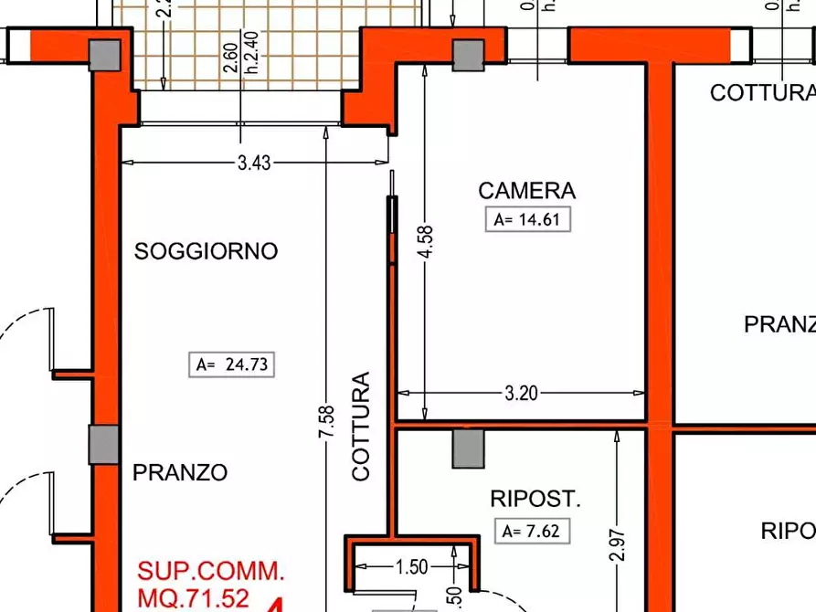 Immagine 1 di Appartamento in vendita  in via la marca a Pesaro
