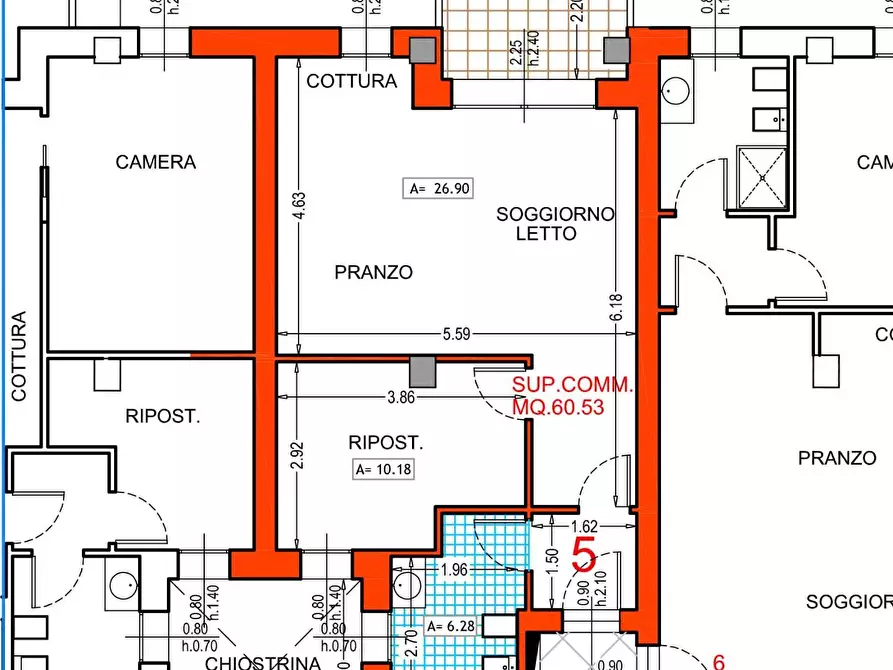 Immagine 1 di Appartamento in vendita  in via la marca a Pesaro