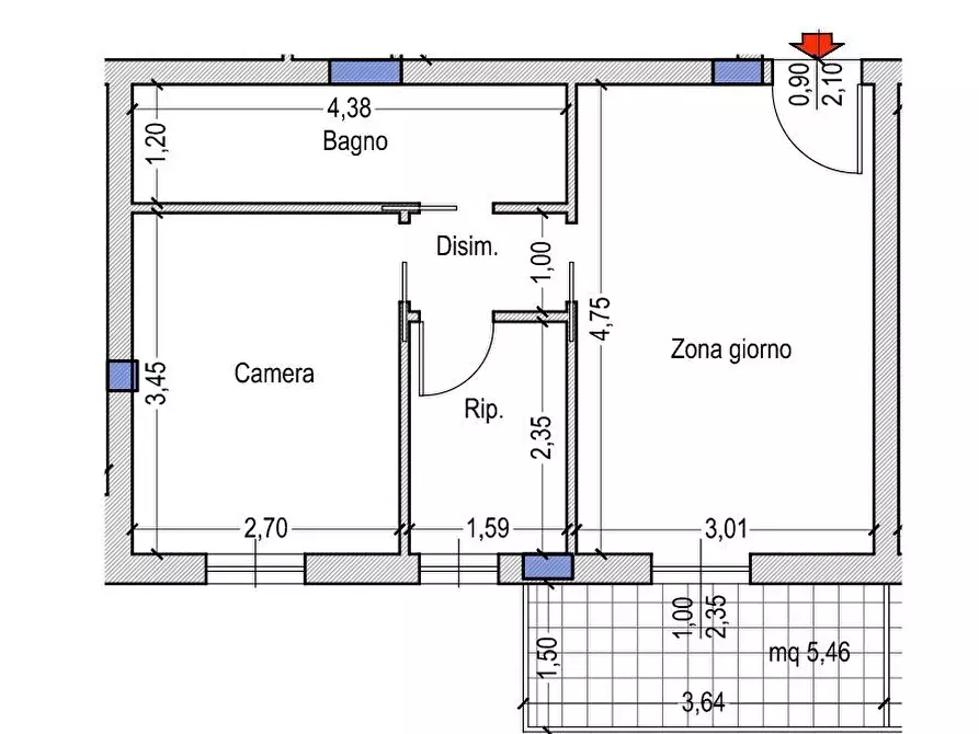 Immagine 3 di Appartamento in vendita  in via cadamosto a Civitanova Marche