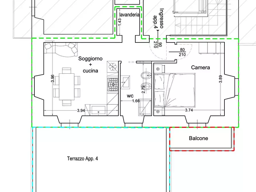 Immagine 2 di Appartamento in vendita  in via cesare battisti a Grottammare