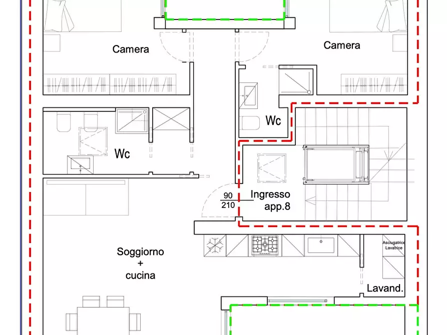 Immagine 2 di Appartamento in vendita  in via cesare battisti a Grottammare