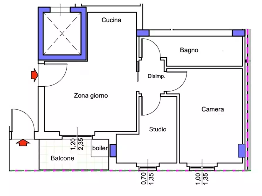Immagine 2 di Appartamento in vendita  in via mazzini a Civitanova Marche