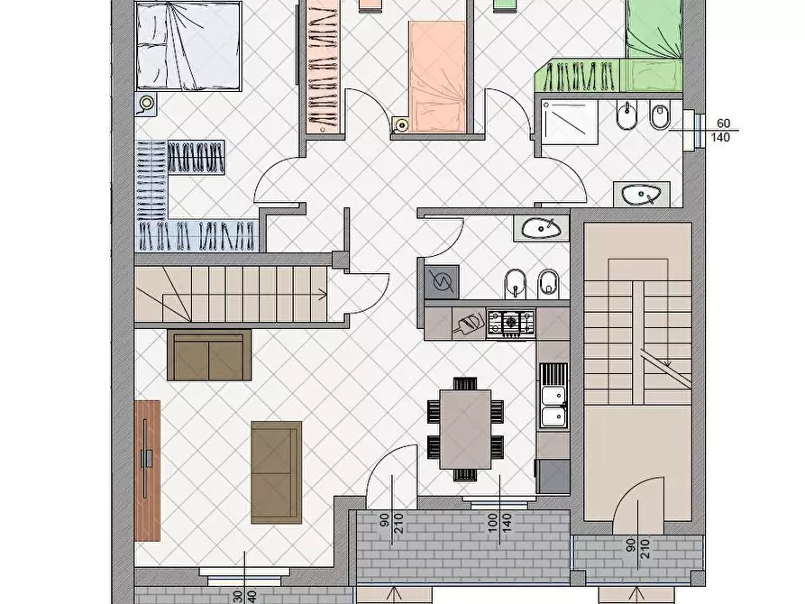 Immagine 11 di Appartamento in vendita  in Via Faustini a Agazzano