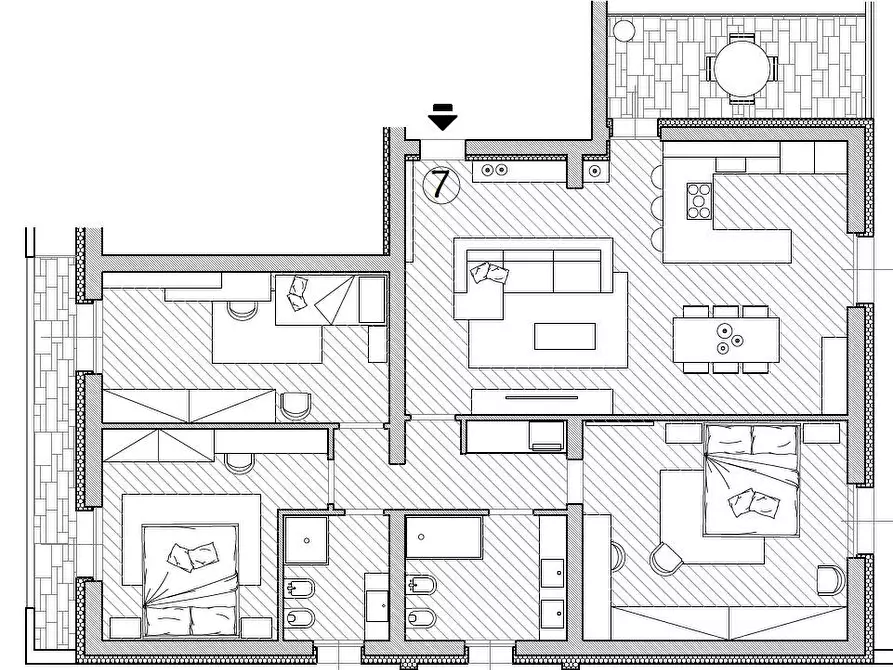 Immagine 8 di Appartamento in vendita  in Via  Veneto a Piacenza