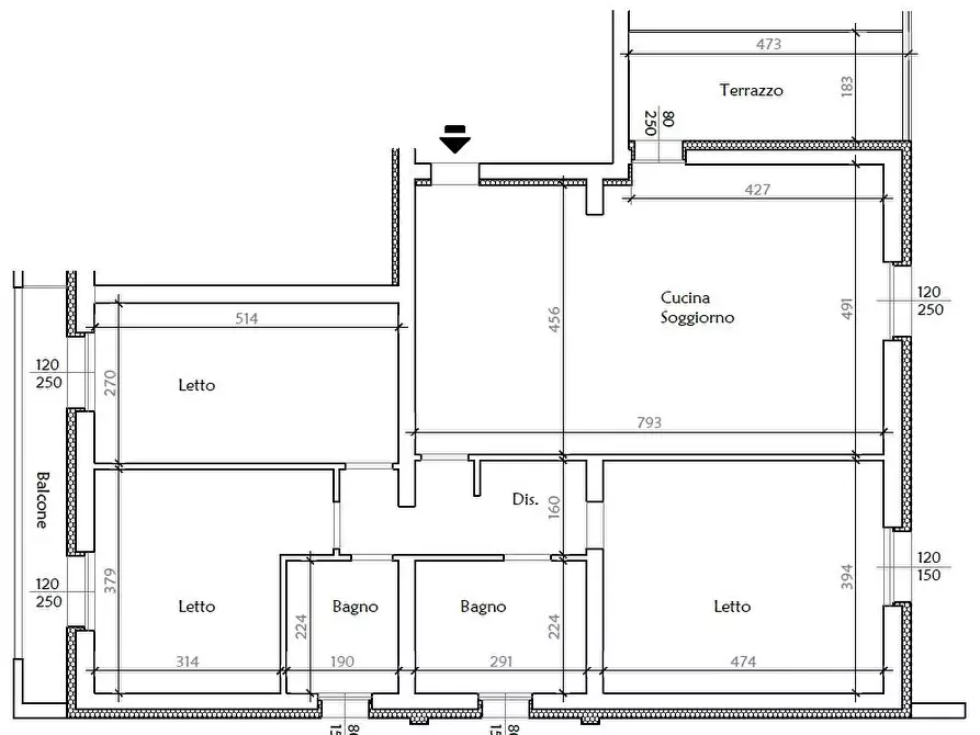 Immagine 19 di Appartamento in vendita  in Via  Veneto a Piacenza