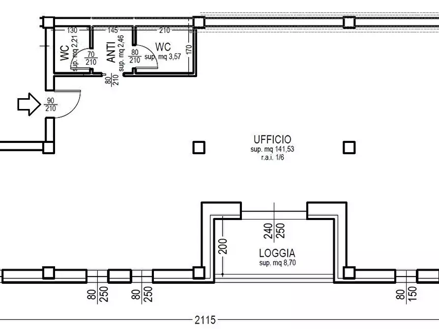Immagine 2 di Ufficio in vendita  in Via Corselli a Piacenza