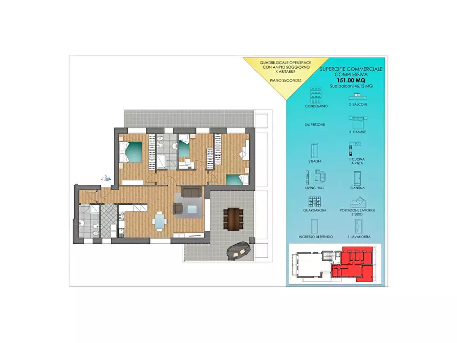 Immagine 1 di Appartamento in vendita  in via Perosi a Monza