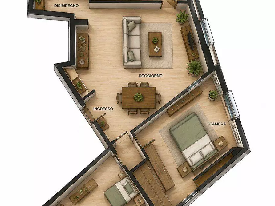 Immagine 3 di Appartamento in vendita  in PIAZZA CORVETTO 1 a Genova