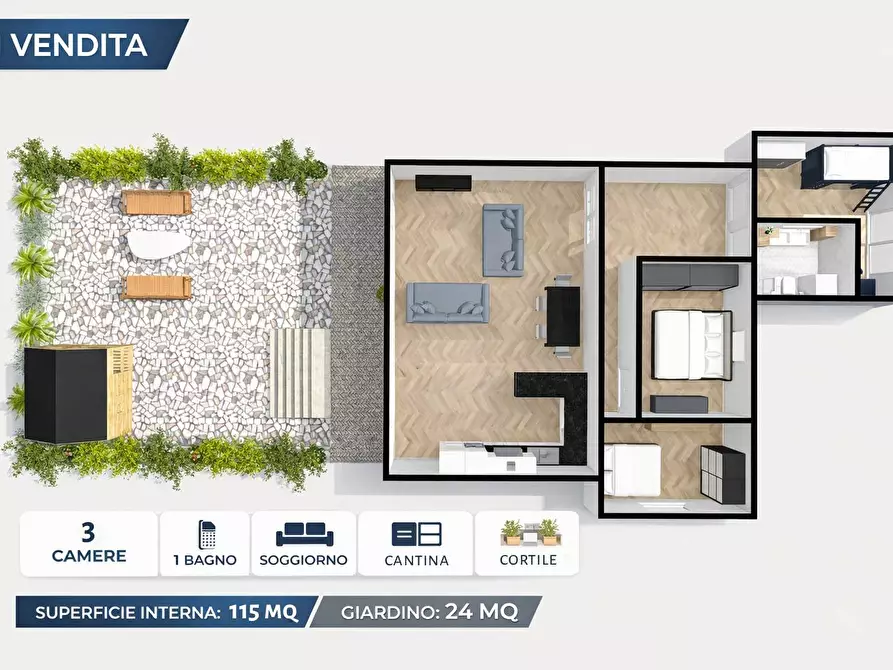 Immagine 2 di Appartamento in vendita  in dei Colli a Carpenedolo