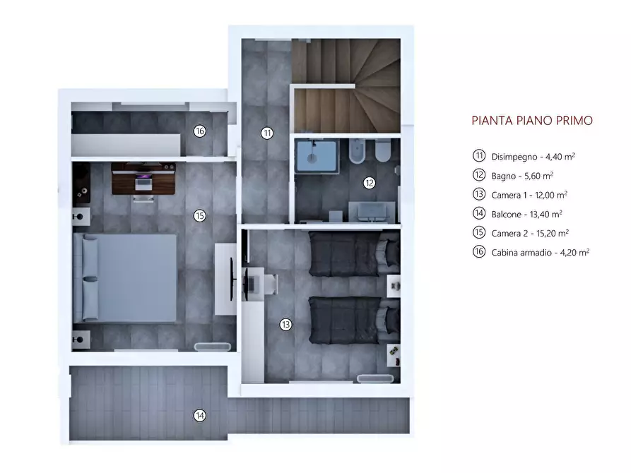 Immagine 9 di Villetta a schiera in vendita  in Villaggio Conca d'Oro a Amaroni