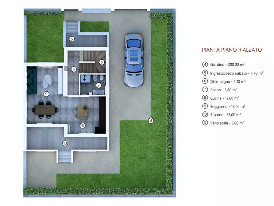 Immagine 2 di Villetta a schiera in vendita  in Villaggio Conca d'Oro a Amaroni