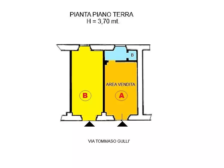 Immagine 6 di Negozio in affitto  in via Tommaso Gulli a Catanzaro