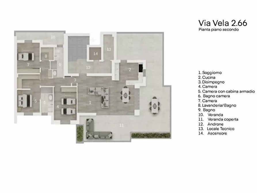 Immagine 22 di Appartamento in vendita  in Via Vela a Olbia