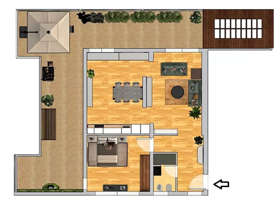 Immagine 36 di Attico in vendita  in Via Danilo Stiepovich 180 a Roma