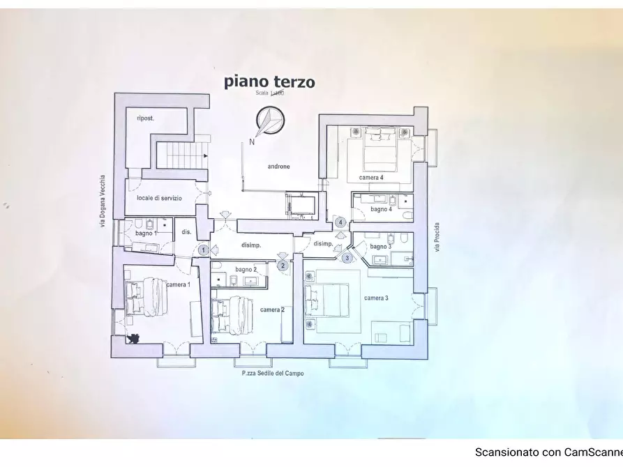 Immagine 16 di Appartamento in vendita  in Piazza Sedile Del Campo 22 a Salerno