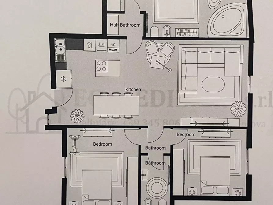 Immagine 5 di Appartamento in vendita  a Volta Mantovana