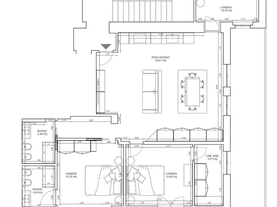 Immagine 8 di Appartamento in vendita  in via  pianell 4 a Chieti