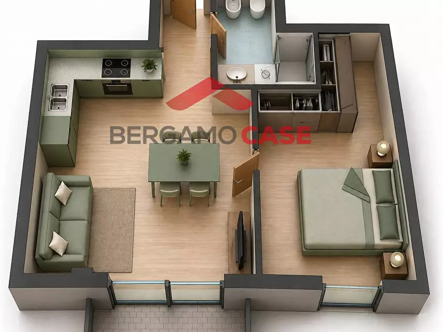 Immagine 1 di Appartamento in vendita  in Via Pascoli 7 a Bergamo