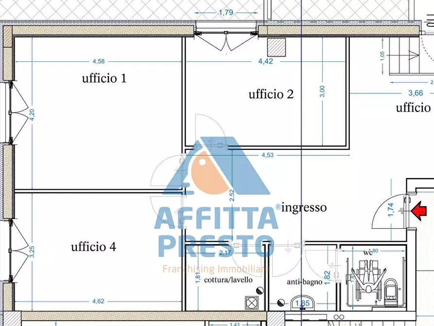 Immagine 2 di Ufficio in affitto  a San Miniato
