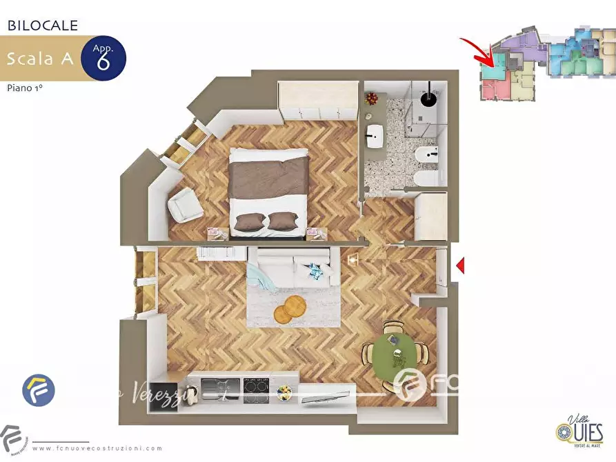 Immagine 59 di Appartamento in vendita  in Via Vittorio Veneto 8 a Borgio Verezzi