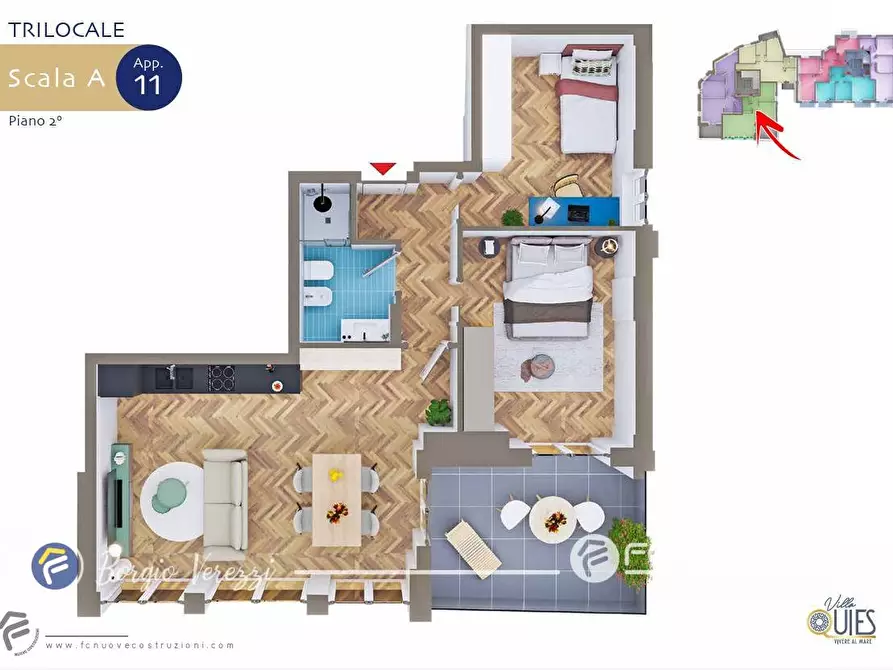 Immagine 57 di Appartamento in vendita  in Via Vittorio Veneto 8 a Borgio Verezzi