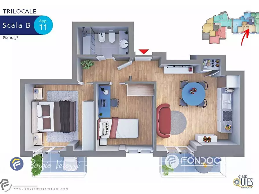 Immagine 55 di Appartamento in vendita  in Via Vittorio Veneto 8 a Borgio Verezzi