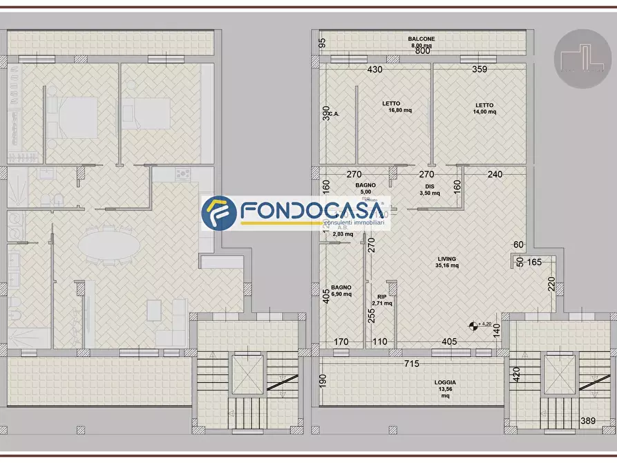 Immagine 7 di Appartamento in vendita  in Via Giacomo Zanella snc a Brindisi
