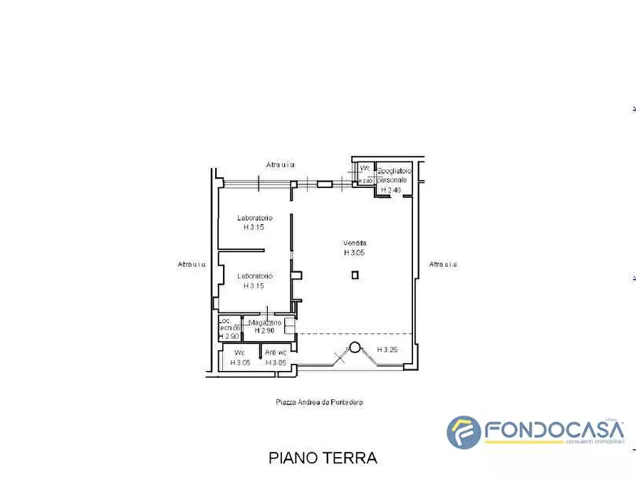 Immagine 15 di Locale commerciale in vendita  in Piazza Andrea Da Pontedera a Pontedera