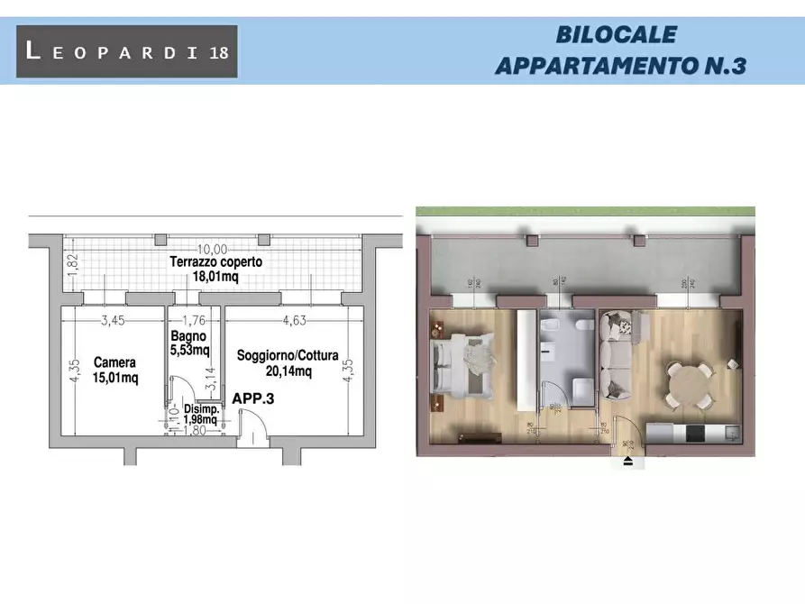 Immagine 3 di Appartamento in vendita  a Parabiago