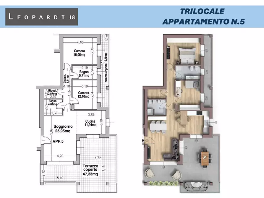 Immagine 3 di Appartamento in vendita  a Parabiago
