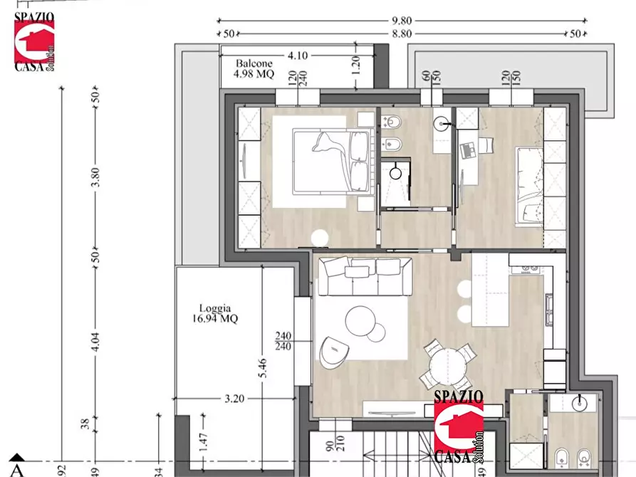 Immagine 9 di Appartamento in vendita  a Azzano Mella