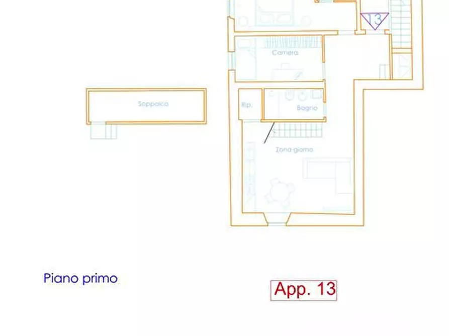 Immagine 2 di Appartamento in vendita  a Gambassi Terme