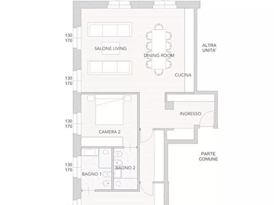 Immagine 2 di Appartamento in vendita  a Milano