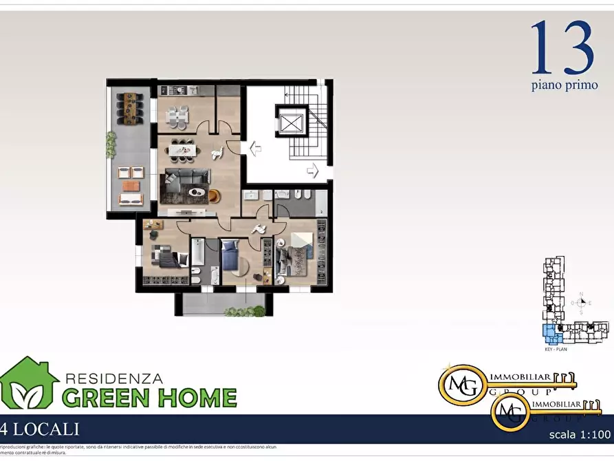 Immagine 1 di Appartamento in vendita  a Vignate