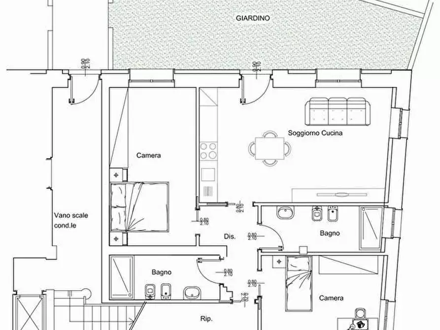 Immagine 1 di Appartamento in vendita  a Melzo