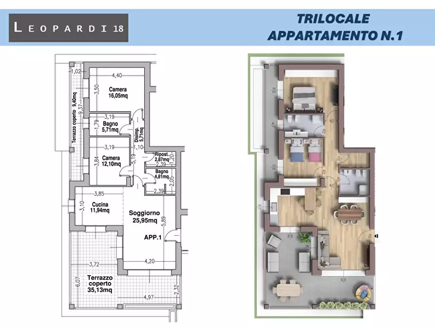 Immagine 2 di Appartamento in vendita  a Parabiago