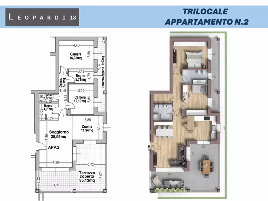Immagine 2 di Appartamento in vendita  a Parabiago