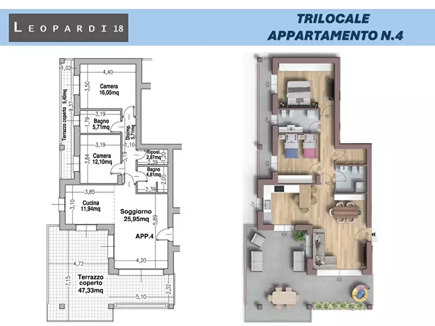 Immagine 2 di Appartamento in vendita  a Parabiago